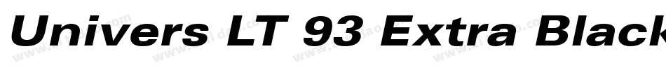 Univers LT 93 Extra Black Extended Oblique字体转换